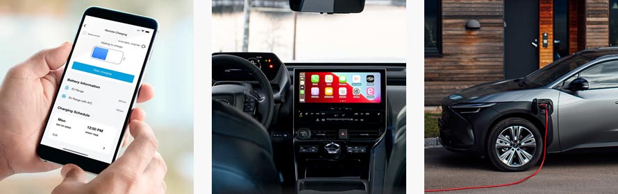 Subaru App, dashboard og ladeplugg